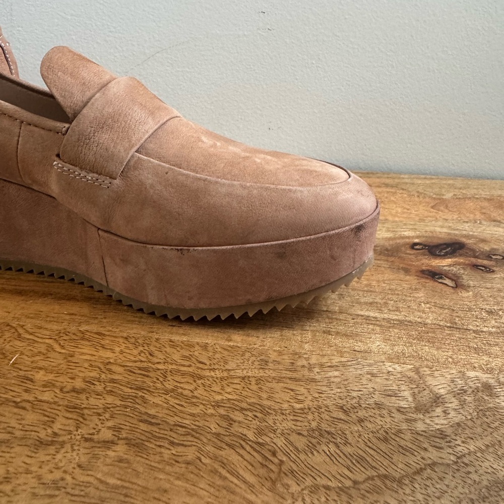 Eileen Fisher Suede Platform Loafer - Picture 10 of 11